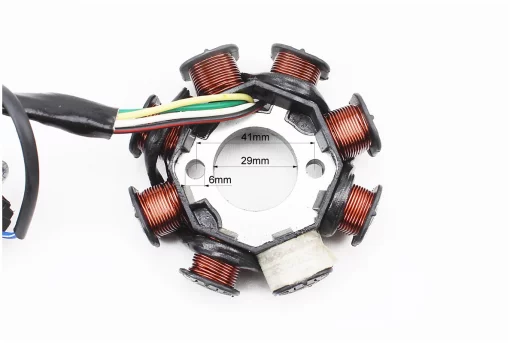Статор магнето (генератора) (8 катушек разъем "мама 3+2") высота 29мм, 125-150сс 4Т, YQ-310517