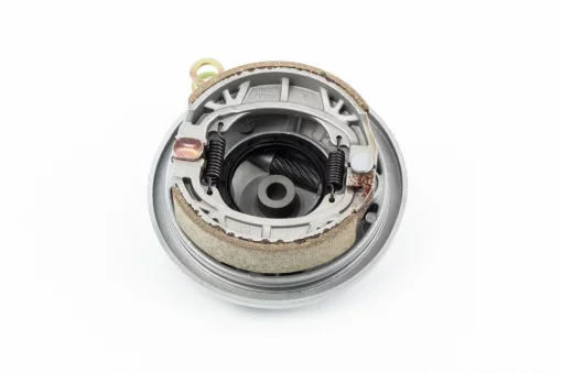 Панель тормозная передняя+колодки+торм. механизм (под ось 10мм), DELTA, YQ-357544