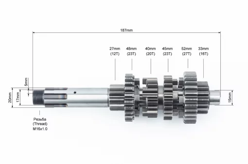 Loncin JL200-68A Коробка передач (два вала с шестернями) СВВ-200cc, LONCIN, YQ-507480