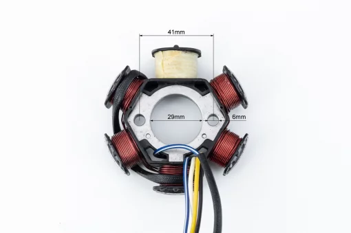 Статор магнето (генератора) Honda LEAD-90 (6 катушек разъем "мама 3+1"), YQ-331799