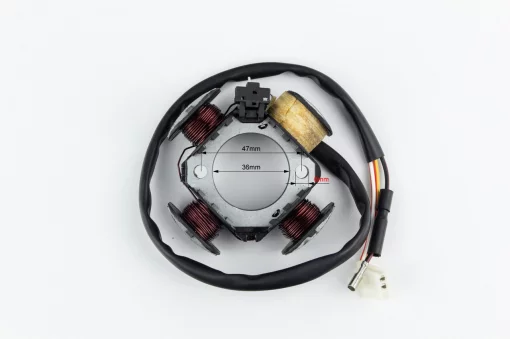 Статор магнето (генератора) Suzuki AD50 (4 катушки разъем "мама 2+1"), YQ-352699