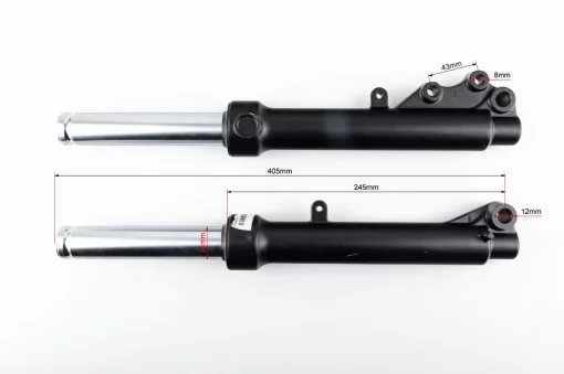 Вилка передня (перо) ліве, праве к-кт 2шт 405мм Race2, чорний, RACE, YQ-314398