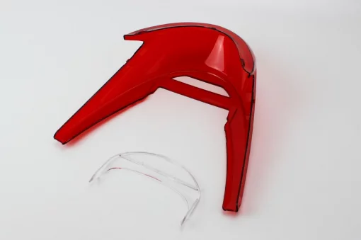 Yamaha JOG SA-36J/39J "стекло"- стопа, красное, пластик-J, YQ-329651