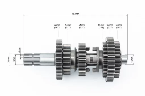 Коробка передач (два вала с шестернями) СG-200cc "вал первичный 11зуб.", ZUBR, YQ-326189