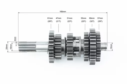 Коробка передач ZUBR (вторичный вал 165мм, два вала с шестернями) СG-200cc (вал первичный 11зуб.), ZUBR, YQ-326418