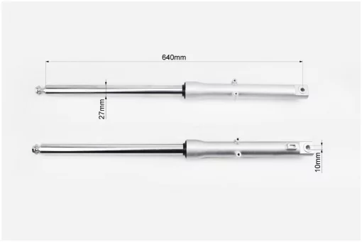 Вилка передняя (перья) лев., прав., к-кт 2шт, L-640мм; d-27мм, ALPHA, YQ-319001