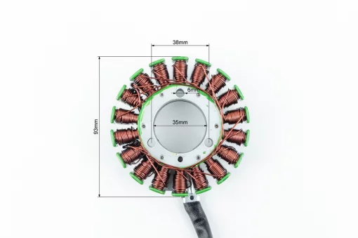 Статор магнето (генератора) (18 катушек разъем "папа 3+2"), 200cc (d-93мм), CG125-250, YQ-326606