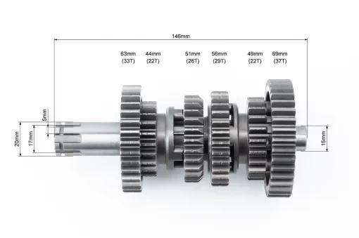 Loncin LX250GY-3 Коробка передач (два вала с шестернями) СВВ-250cc, LONCIN, YQ-507694