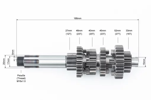 Loncin LX250GY-3 Коробка передач (два вала с шестернями) СВВ-250cc, LONCIN, YQ-507694