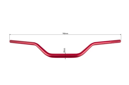 Кермо універсальне (кріплення d-28мм) TUNING, червоний, ЗЧ-МОТО, YQ-351601
