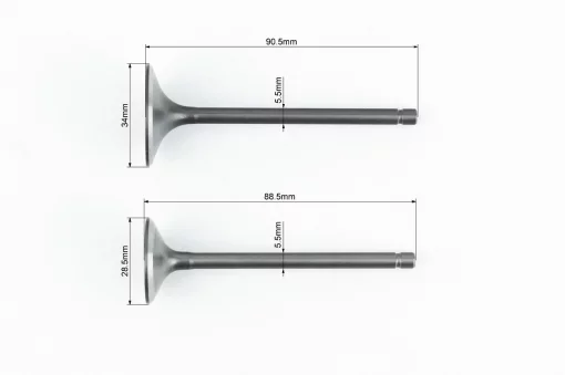 Shineray XY250GY-6B Клапана выпускной (H-88.5; D-28.5), впускной (H-90.5; D-34) к-кт 2шт 172FMM, ЗЧ-МОТО, YQ-351665