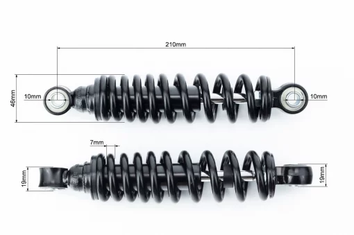 Амортизатори задні 210мм, E-BIKE CR-1, ЗЧ-ЕЛЕКТРО техніка, YQ-410228