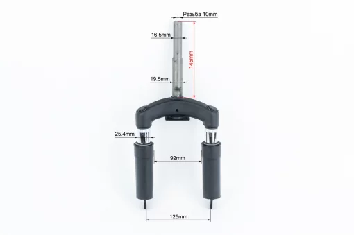 Вилка 10" амортизационная, под Disk-brake, чёрная Т4 (электросамокат), ЗЧ-ЕЛЕКТРО техніка, YQ-410103