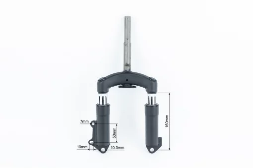 Вилка 10" амортизационная, под Disk-brake, чёрная Т4 (электросамокат), ЗЧ-ЕЛЕКТРО техніка, YQ-410103