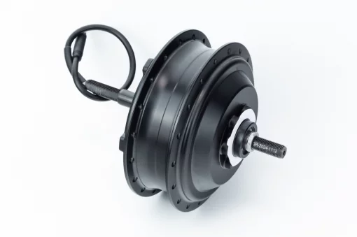 ЭЛЕКТРО-мотор заднего колеса 36V-500W, под вольнобег, Disk-brake, крепл. гайка+контроллер, ручка газа, зарядное устройство,