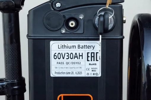 ЭЛЕКТРОВЕЛОСИПЕД 16" 1000W, АКБ Li-ion 60V 30Ah, рама стальная, бесключевой доступ, сигнализация, чёрный Allroad, ЗЧ-ЕЛЕКТРО