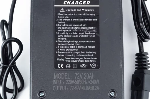 Зарядное устройство 72V 20Ah-2.8А (штекер T-type C15) с охлаждением, "CHARGER" E-BIKE, ЗЧ-ЕЛЕКТРО техніка, YQ-410242