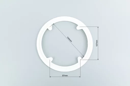Защита шатуна на 4 отверстий 42Т, пластмассовая, белая GR 02 (без саморезов), ВЕЛОАКСЕСУАРИ, YQ-414087