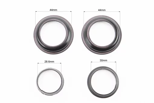 Рулевая колонка 1-1/8" (44/28,6x44/30мм) безрезьбовой вилки, полуинтегрированная, высокая, чёрная H115M-1, ВЕЛОЗАПЧАСТИНИ,