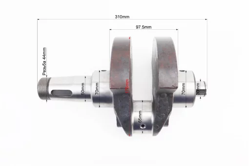 Коленвал ZS1100 (Dцапфы-70мм, Dшейки-65мм, Dцапфы-70мм)+втулки+шестерня (возможен налет), D(ZS1100), YQ-610095