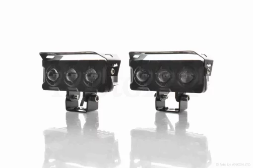 Фари додаткові (пара) діодні, балки, 100*40, по 3 діоди, біле/жовте світло #S30-3L3, QT-037620