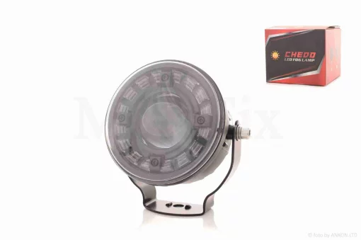 Фара додаткова діодна, кругла, D90, біле світло, білий габарит #C247-WZ-1H1, QT-038994