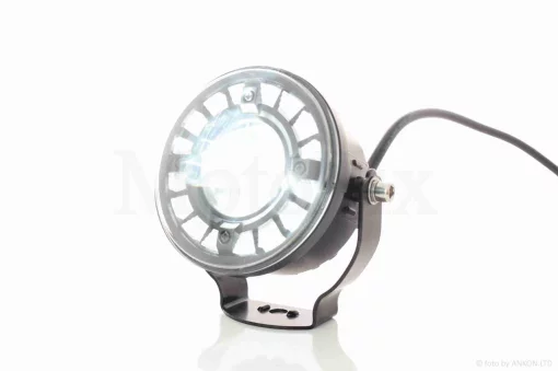 Фара додаткова діодна, кругла, D90, біле світло, білий габарит #C247-WZ-1H1, QT-038994