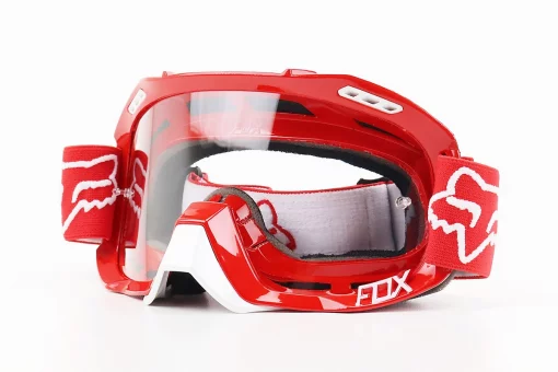 Очки кроссовые/эндуро/АТV, красные (прозрачное стекло), FIX-210729