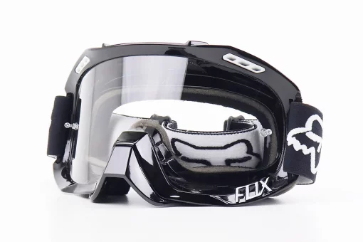 Очки кроссовые/эндуро/АТV, черные (прозрачное стекло), FIX-210730