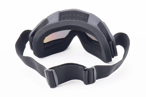 Окуляри кросові, чорні (дзеркальне жовте скло), FIX-210740