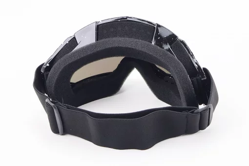 Очки кроссовые, черные с белыми точками (прозрачное стекло), FIX-210743