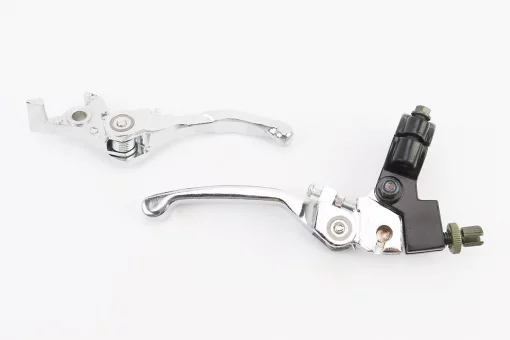 Рычаги руля левый, правый к-кт 2шт (под сцепл./диск. тормоз), откидной "хром", тип 2, FIX-335422