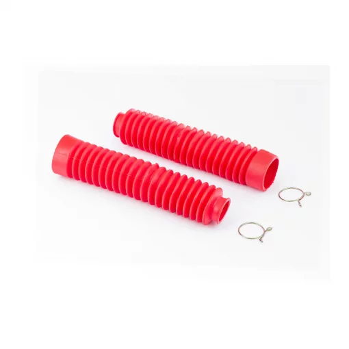 Гофра вилки передней, d-30/50мм; L-250мм к-кт 2шт, красный, ЗЧ-МОТО, YQ-324381