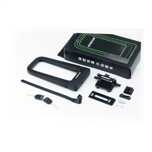 Замок протиугінний U-подібний 110x210 (70х160)мм, товщина скоби 14мм під ключ, чорний T626, ВЕЛОАКСЕСУАРИ, YQ-409787