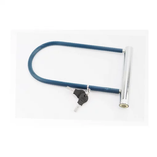 Замок противоугонный U-образный 175x290 (120х250)мм, толщина скобы 10мм под ключ, синий, ВЕЛОАКСЕСУАРИ, YQ-409458