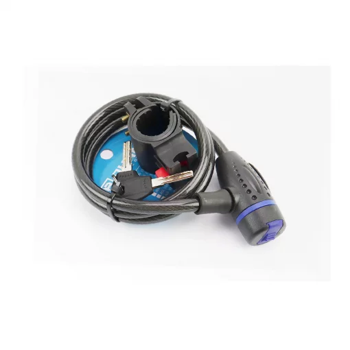 Замок противоугонный тросовый 1000х10мм под ключ, крепл. за трубу сидения, AGL-507, ВЕЛОАКСЕСУАРИ, YQ-409843