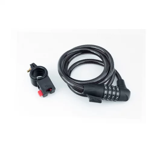Замок противоугонный тросовый 1200х10мм с 4-х значным кодом, крепл. за трубу сидения, GK102.706, ВЕЛОАКСЕСУАРИ, YQ-409855