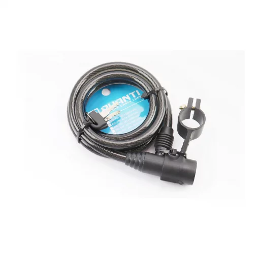 Замок противоугонный тросовый 1500х10мм под ключ, крепл. за трубу сидения, AGL-102, ВЕЛОАКСЕСУАРИ, YQ-409209