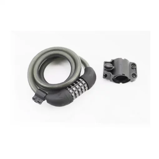 Замок протиугінний тросовий 1500х12мм з 5-ти значним кодом, кріпл. за трубу сидіння, 509, ВЕЛОАКСЕСУАРИ, YQ-409786