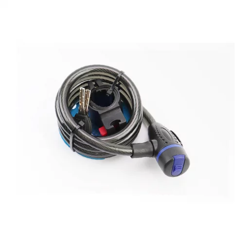 Замок противоугонный тросовый 1500х12мм под ключ, крепл. за трубу сидения, AGL-507, ВЕЛОАКСЕСУАРИ, YQ-409211