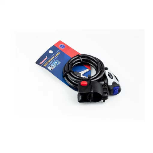 Замок противоугонный тросовый 1500х8мм под ключ, крепл. за трубу сидения, TY555, ВЕЛОАКСЕСУАРИ, YQ-301641