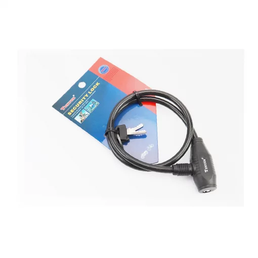 Замок протиугінний тросовий 650х8мм під ключ, TY420, ВЕЛОАКСЕСУАРИ, YQ-409044