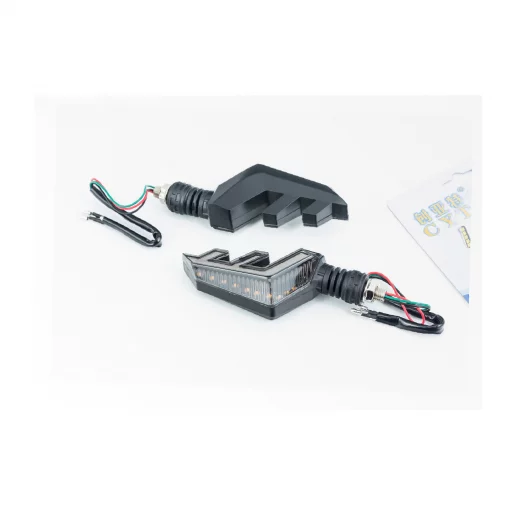 Поворотник діодний на гнучкій ніжці+стоп-сигнал/габарит LED "ВИГИН", секвентальний, к-кт 2шт тип 2, ФАРИ, ПОВОРОТИ, YQ-354209