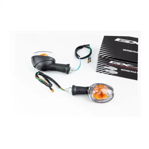 Поворотник овальний "RACE", прозоре скло, к-кт 2шт, ФАРИ, ПОВОРОТИ, YQ-366020