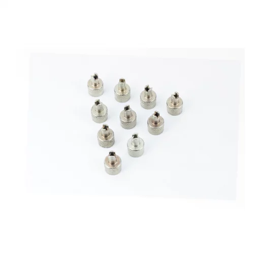 Колпачок ниппеля со съёмником золотника, стальной, 10шт к-кт, ВЕЛОАКСЕСУАРИ, YQ-409114