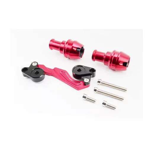 Крашпеды-слайдеры (отбойники) универсальные, со смещённым креплением, красный к-кт 2шт, ЗЧ-МОТО, YQ-351191