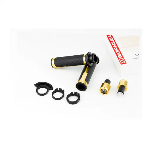 Ручки руля с вставкой, с заглушками, "МЕТАЛЛ", золотистые, РІЗНЕ, YQ-337921