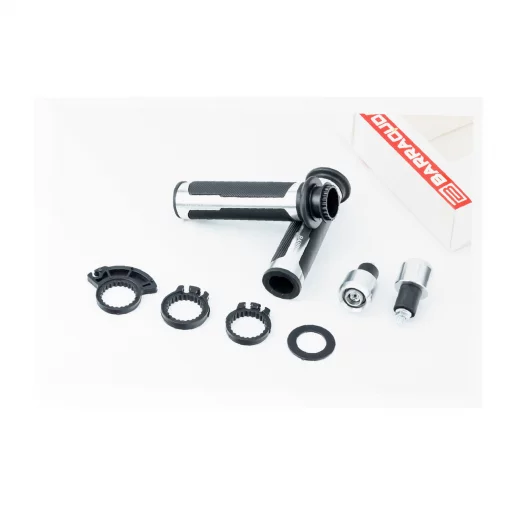 Ручки руля с вставкой, с заглушками, "МЕТАЛЛ", серые, РІЗНЕ, YQ-354432