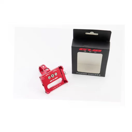 Держатель телефона на руль алюминиевый, ширина 50-100мм регулируемая, красный G-85, ВЕЛОАКСЕСУАРИ, YQ-409600