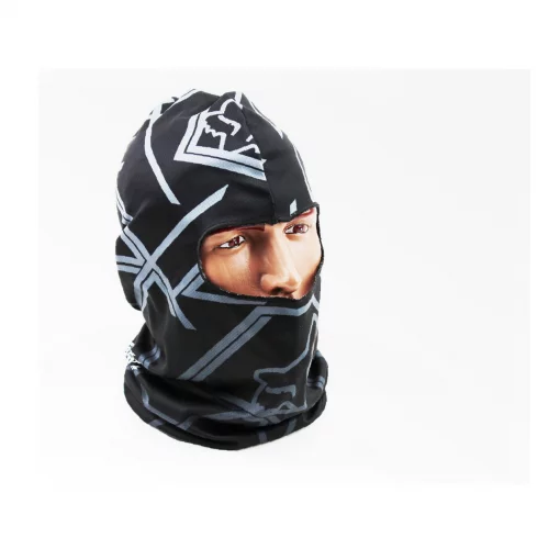 Подшлемник летний (балаклава) "FOX", чёрный (с рисунком) (YK-7709), мото ЕКІПІРУВАННЯ, YQ-337906